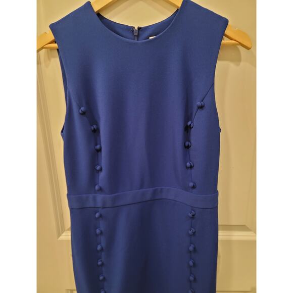 Calvin Klein Button Trim Side Slit Midi Dress - Picture 3 of 7